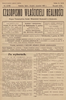 Czasopismo Właścicieli Realności. 1935, nr 3