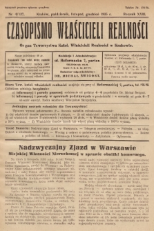 Czasopismo Właścicieli Realności. 1935, nr 4