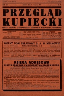 Przegląd Kupiecki : organ Związku Stowarzyszeń Kupieckich Małopolski Zachodniej. 1931, nr 27