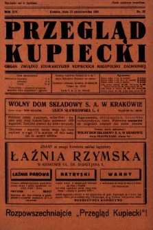 Przegląd Kupiecki : organ Związku Stowarzyszeń Kupieckich Małopolski Zachodniej. 1931, nr 32