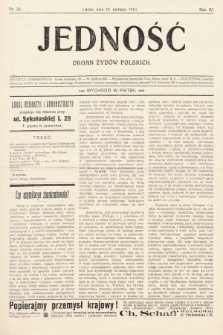 Jedność : organ żydów polskich. 1910, nr 23