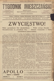 Tygodnik Mieszczański : organ Klubu Rękodzielniczo-Mieszczańskiego. 1913, nr 10