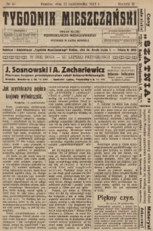 Tygodnik Mieszczański : organ Klubu Rękodzielniczo-Mieszczańskiego. 1913, nr 41