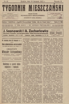 Tygodnik Mieszczański : organ Klubu Rękodzielniczo-Mieszczańskiego. 1913, nr 46