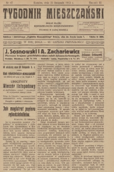 Tygodnik Mieszczański : organ Klubu Rękodzielniczo-Mieszczańskiego. 1913, nr 47