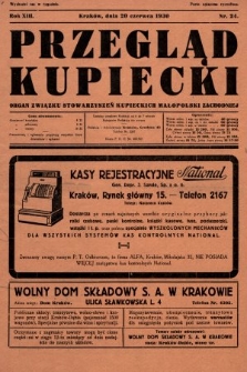 Przegląd Kupiecki : organ Związku Stowarzyszeń Kupieckich Małopolski Zachodniej. 1930, nr 24