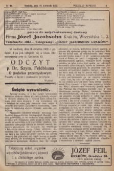 Przegląd Kupiecki : [organ Krakowskiego Stowarzyszenia Kupców]. 1922, nr 14
