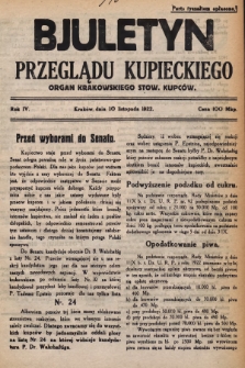 Bjuletyn Przeglądu Kupieckiego : organ Krakowskiego Stow. Kupców. 1922, [nr 39/40]