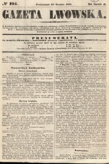 Gazeta Lwowska. 1856, nr 294