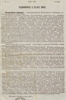 Wiadomości z placu boju. 1863, nr 9