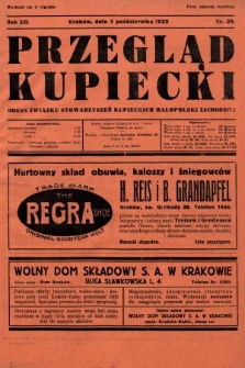 Przegląd Kupiecki : organ Związku Stowarzyszeń Kupieckich Małopolski Zachodniej. 1929, nr 39
