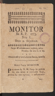 Monitor. 1773, nr 1