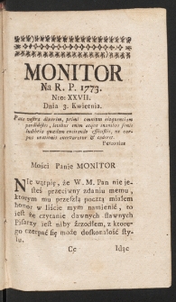 Monitor. 1773, nr 27