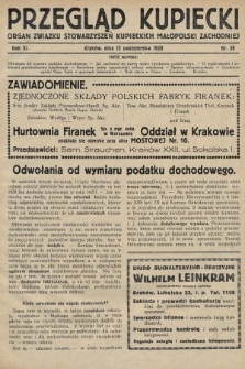 Przegląd Kupiecki : organ Związku Stowarzyszeń Kupieckich Małopolski Zachodniej. 1928, nr 39