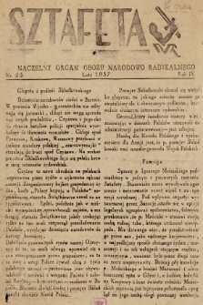 Sztafeta : naczelny organ Obozu Narodowo-Radykalnego. 1937, nr 25