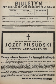 Biuletyn Izby Przemysłowo-Handlowej w Gdyni. 1935, nr 14
