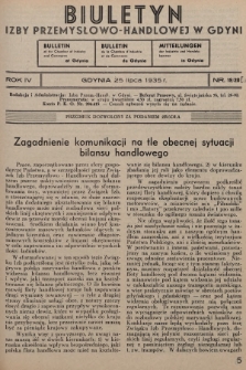 Biuletyn Izby Przemysłowo-Handlowej w Gdyni. 1935, nr 20/21