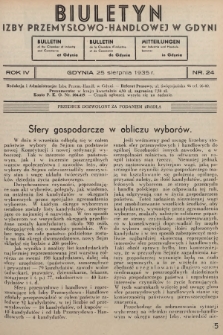 Biuletyn Izby Przemysłowo-Handlowej w Gdyni. 1935, nr 24