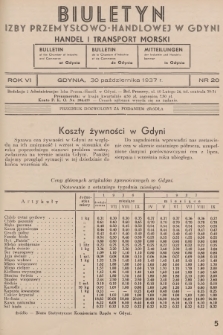 Biuletyn Izby Przemysłowo-Handlowej w Gdyni : handel i transport morski. 1937, nr 20