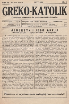 Greko - Katolik : czasopismo miesięczne dla grecko-katolickich Polaków. 1935, nr 2