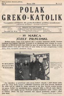 Polak Greko - Katolik : czasopismo miesięczne dla greko-katolików polskiej narodowości. 1938, nr 5-6