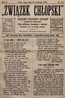 Związek Chłopski : organ stronnictwa chłopskiego. 1895, nr 10