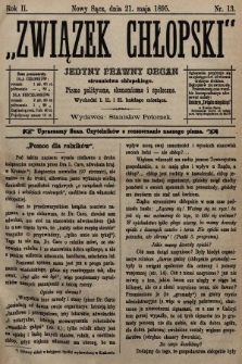 Związek Chłopski : organ stronnictwa chłopskiego. 1895, nr 13