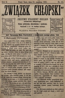 Związek Chłopski : organ stronnictwa chłopskiego. 1895, nr 16