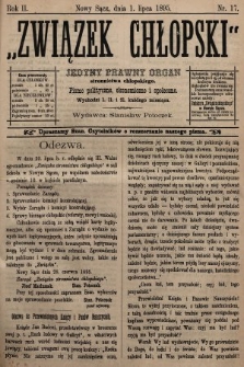 Związek Chłopski : organ stronnictwa chłopskiego. 1895, nr 17