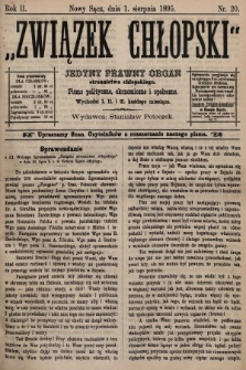 Związek Chłopski : organ stronnictwa chłopskiego. 1895, nr 20