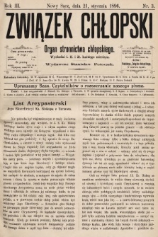 Związek Chłopski : organ stronnictwa chłopskiego. 1896, nr 3