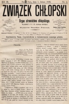 Związek Chłopski : organ stronnictwa chłopskiego. 1896, nr 4
