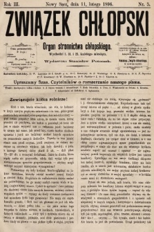 Związek Chłopski : organ stronnictwa chłopskiego. 1896, nr 5