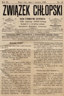 Związek Chłopski : organ stronnictwa chłopskiego. 1896, nr 16