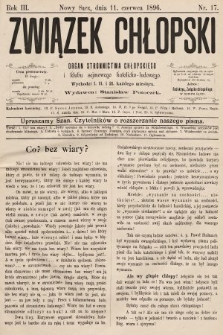 Związek Chłopski : organ stronnictwa chłopskiego. 1896, nr 17