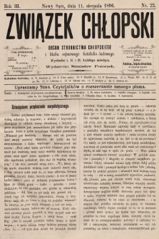 Związek Chłopski : organ stronnictwa chłopskiego. 1896, nr 22
