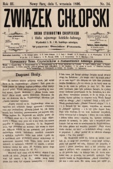 Związek Chłopski : organ stronnictwa chłopskiego. 1896, nr 24