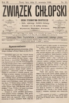 Związek Chłopski : organ stronnictwa chłopskiego. 1896, nr 25