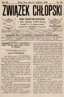 Związek Chłopski : organ stronnictwa chłopskiego. 1896, nr 26