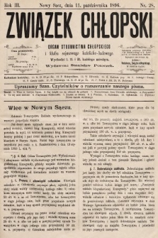 Związek Chłopski : organ stronnictwa chłopskiego. 1896, nr 28