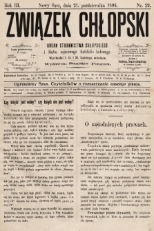 Związek Chłopski : organ stronnictwa chłopskiego. 1896, nr 29