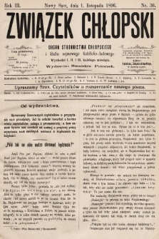 Związek Chłopski : organ stronnictwa chłopskiego. 1896, nr 30
