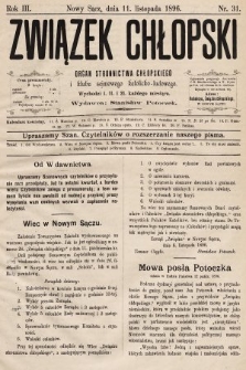 Związek Chłopski : organ stronnictwa chłopskiego. 1896, nr 31