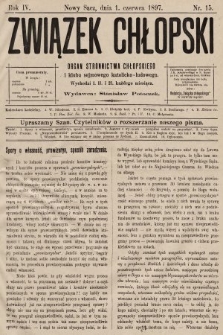 Związek Chłopski : organ stronnictwa chłopskiego. 1897, nr 15