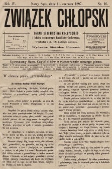 Związek Chłopski : organ stronnictwa chłopskiego. 1897, nr 16