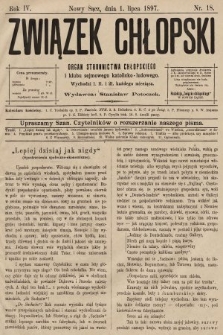Związek Chłopski : organ stronnictwa chłopskiego. 1897, nr 18