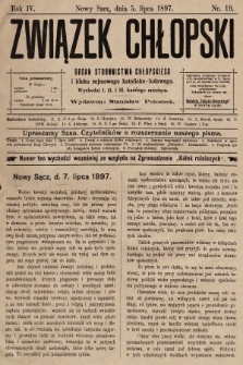 Związek Chłopski : organ stronnictwa chłopskiego. 1897, nr 19