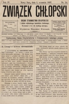 Związek Chłopski : organ stronnictwa chłopskiego. 1897, nr 24
