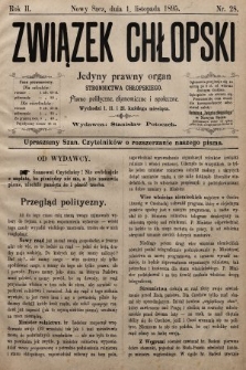 Związek Chłopski : organ stronnictwa chłopskiego. 1894, nr 28