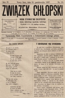 Związek Chłopski : organ stronnictwa chłopskiego. 1897, nr 28